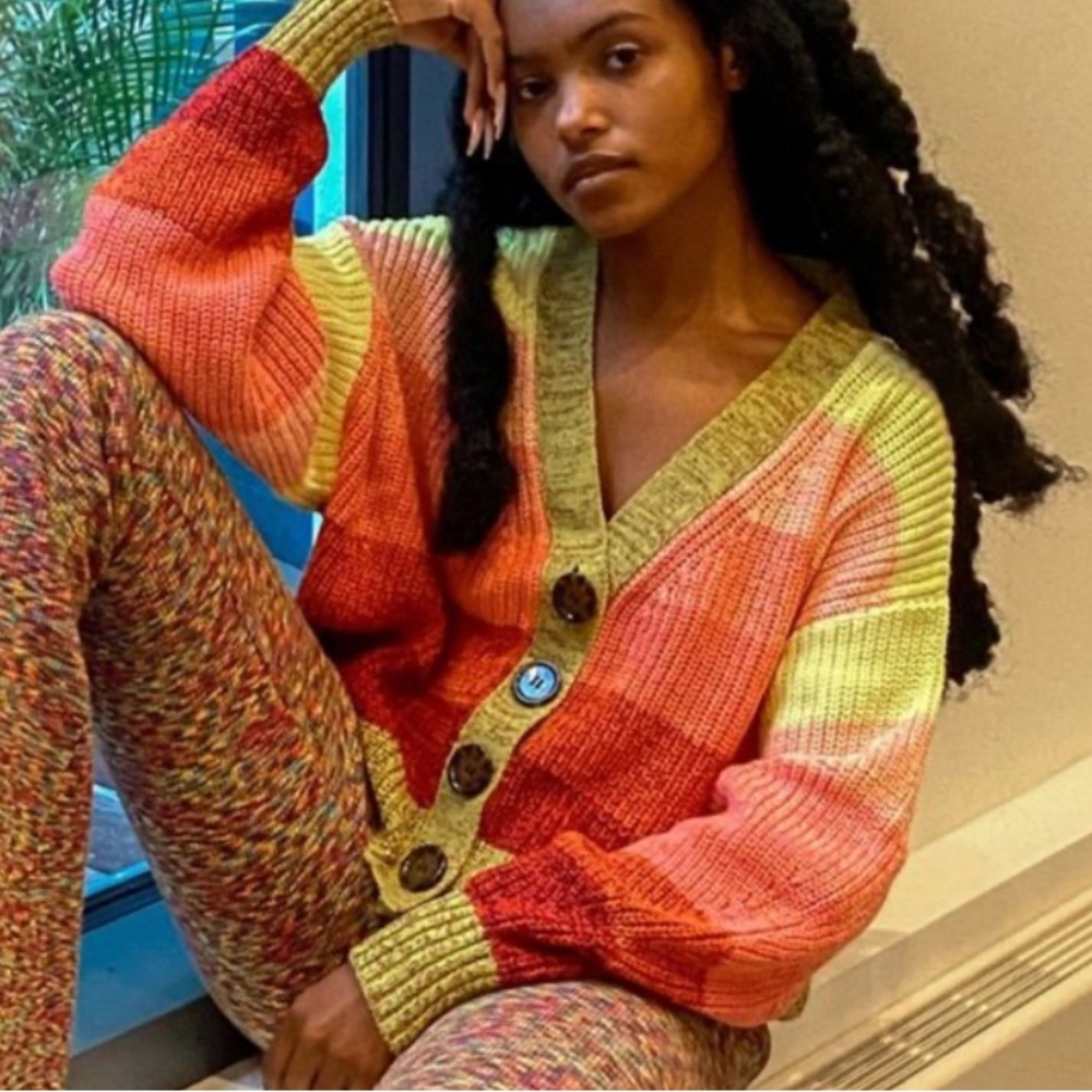 URBAN OUTFITTERS Turner Ribbed Button-Down Boho Hip Cardigan